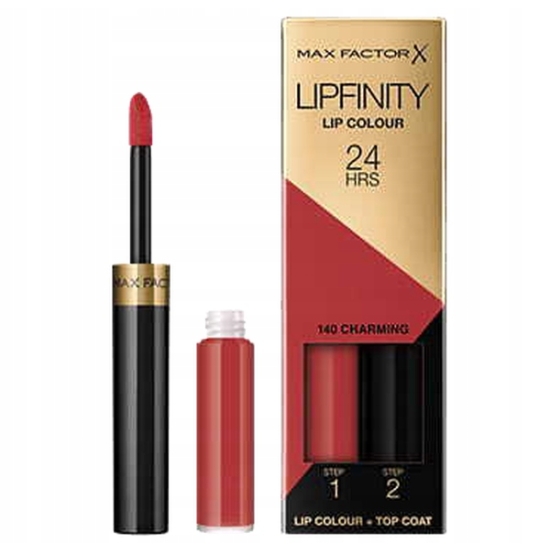 MAX FACTOR Pomadka W Płynie Długotrwała Lipfinity Lip Dwufazowa 140 Charmin