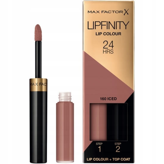 MAX FACTOR Pomadka W Płynie Długotrwała Lipfinity Lip Dwufazowa 160 Iced