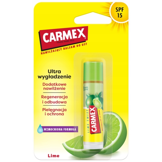 CARMEX Balsam Do Ust Intensywnie Nawilżający Amerykański Lime Twist