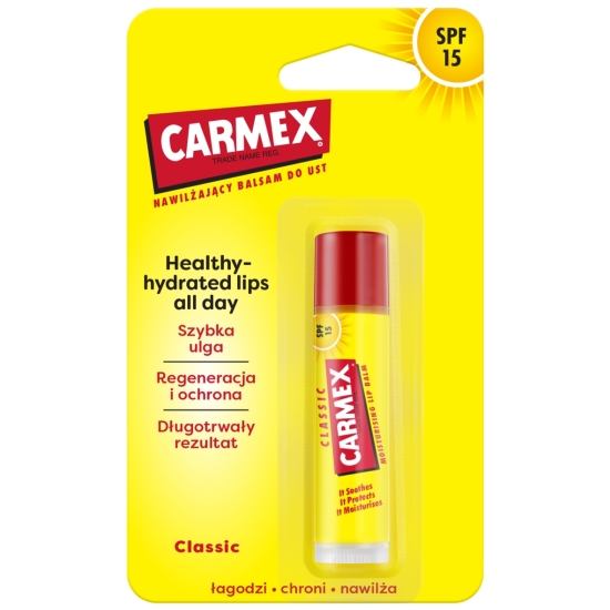 CARMEX Balsam Do Ust Amerykański Classic - Intensywne Nawilżenie 10 g