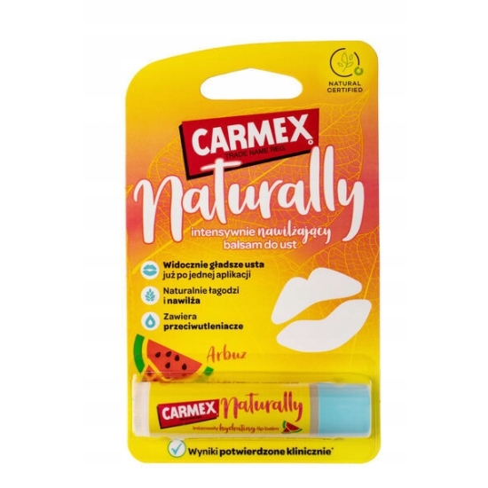 CARMEX Naturally Balsam do Ust Arbuz, Intensywnie Nawilżający, 4,25 g