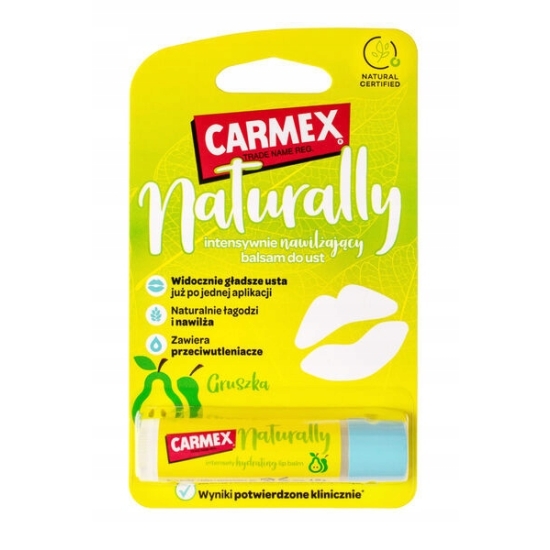 CARMEX Balsam Do Ust Naturally Intensywnie Nawilżający Gruszka