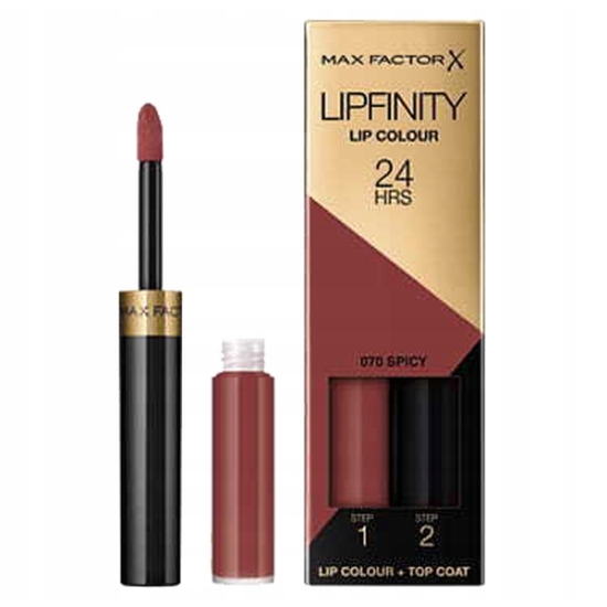 Max Factor Lipfinity Luksusowa Pomadka do Ust 070 Spicy, Długotrwała, 2,3 m