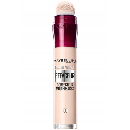 MAYBELLINE Korektor Do Twarzy Z Gąbeczką Anti Age Eraser Kryjący 00 Ivory