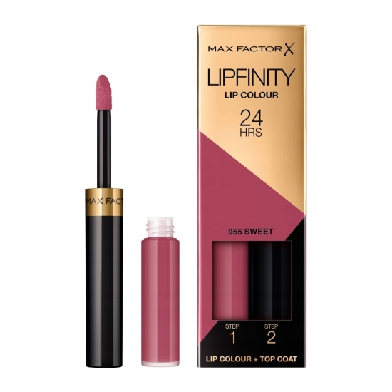 MAX FACTOR Pomadka W Płynie Długotrwała Lipfinity Lip Dwufazowa 055 Sweet